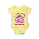 Happy Diwali | Little Star of the Celebration Romper - PASTEL YELLOW - New Born (Chest 14")