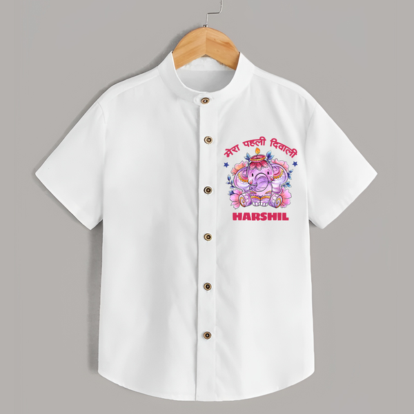 Happy Diwali | Little Star of the Celebration Shirt - WHITE - 0 - 6 Months Old (Chest 23")
