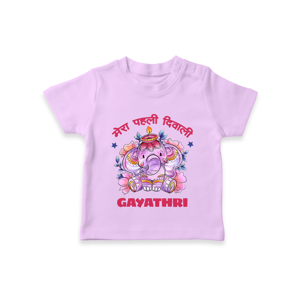 Happy Diwali | Little Star of the Celebration T-Shirt - LILAC - 0-5 Months Old (Chest 17")