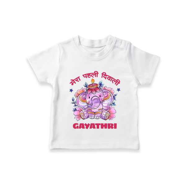 Happy Diwali | Little Star of the Celebration T-Shirt - WHITE - 0-5 Months Old (Chest 17")