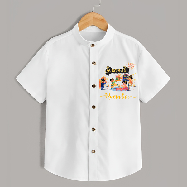 Happy Diwali | Traditional Celebration Fun Shirt - WHITE - 0 - 6 Months Old (Chest 23")