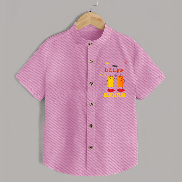 Happy Diwali | Celebration Heart and Fun Shirt - BABY PINK - 0 - 6 Months Old (Chest 23")