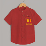 Happy Diwali | Celebration Heart and Fun Shirt - RED - 0 - 6 Months Old (Chest 23")