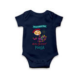 Happy Diwali | Cherished Diwali Celebration Romper - NAVY BLUE - New Born (Chest 14")
