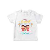 Happy Diwali | My First Diwali Fun T-Shirt - WHITE - 0-5 Months Old (Chest 17")