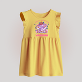 Happy Diwali | Celebration is Lighting Up Baby Frock - PASTEL YELLOW - 0 - 3 Months Old (Chest 17")