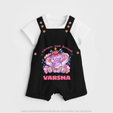 Happy Diwali | Celebration is Lighting Up Dungaree Set - BLACK - 0 - 5 Months Old (Chest 18")