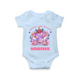 Happy Diwali | Celebration is Lighting Up Romper - BABY BLUE - New Born (Chest 14")