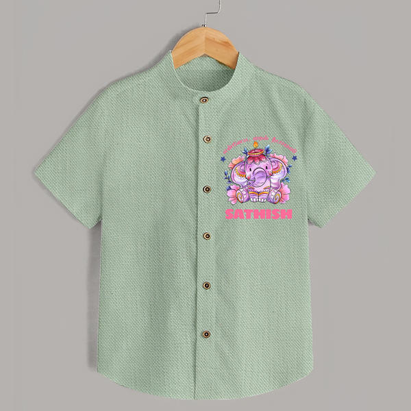 Happy Diwali | Celebration is Lighting Up Shirt - MINT GREEN - 0 - 6 Months Old (Chest 23")
