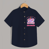 Happy Diwali | Celebration is Lighting Up Shirt - NAVY BLUE - 0 - 6 Months Old (Chest 23")