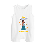 Happy Diwali | Grand Celebration Little One Romper Suit - WHITE - 0 - 5 Months Old (Chest 18")