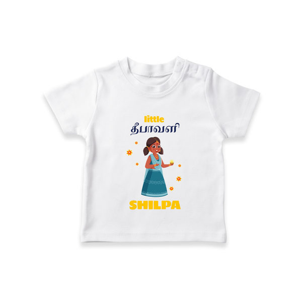 Happy Diwali | Grand Celebration Little One T-Shirt - WHITE - 0-5 Months Old (Chest 17")