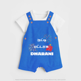 Happy Diwali | Diwali Delight and Fun Personalized Dungaree Set - COBALT BLUE - 0 - 5 Months Old (Chest 18")