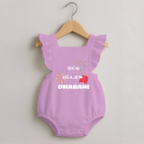 Happy Diwali | Diwali Delight and Fun Personalized Romper Frock - BABY PINK - 0 - 3 Months Old (Chest 19")