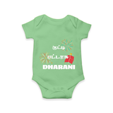 Happy Diwali | Diwali Delight and Fun Personalized Romper - GREEN - New Born (Chest 14")