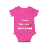 Happy Diwali | Diwali Delight and Fun Personalized Romper - HOT PINK - New Born (Chest 14")