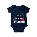 Happy Diwali | Diwali Delight and Fun Personalized Romper - NAVY BLUE - New Born (Chest 14")