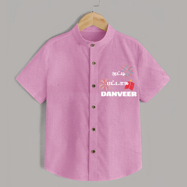 Happy Diwali | Diwali Delight and Fun Personalized Shirt - BABY PINK - 0 - 6 Months Old (Chest 23")