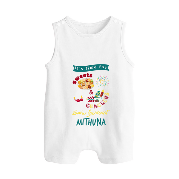 Happy Diwali | Sacred Light Celebration Romper Suit - WHITE - 0 - 5 Months Old (Chest 18")