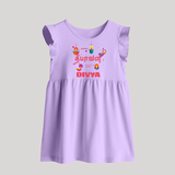 Happy Diwali | Festival of Lights and Fun Baby Frock - LILAC - 0 - 3 Months Old (Chest 17")