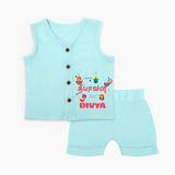 Happy Diwali | Festival of Lights and Fun Jabla Set - BABY BLUE - 0 - 3 Months Old (Chest 9.8")
