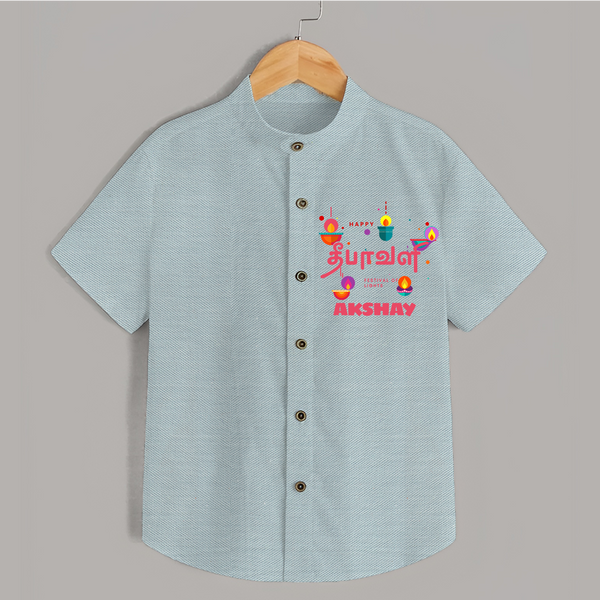 Happy Diwali | Festival of Lights and Fun Shirt - ARCTIC BLUE - 0 - 6 Months Old (Chest 23")