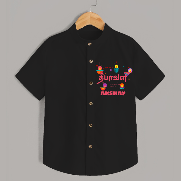 Happy Diwali | Festival of Lights and Fun Shirt - BLACK - 0 - 6 Months Old (Chest 23")