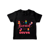 Happy Diwali | Festival of Lights and Fun T-Shirt - BLACK - 0-5 Months Old (Chest 17")