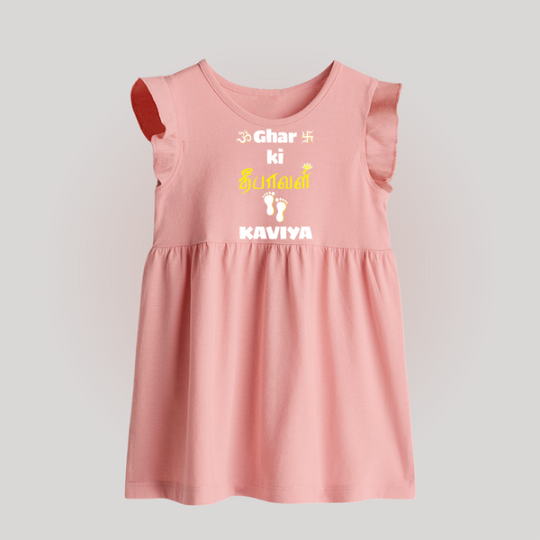 Happy Diwali | Biggest Celebration Fun Baby Frock - BABY PINK - 0 - 3 Months Old (Chest 17")