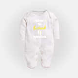 Happy Diwali | Biggest Celebration Fun Sleep Suit - WHITE - New Born (Chest 7.5")