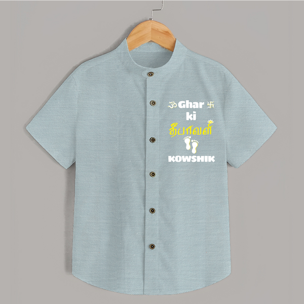 Happy Diwali | Biggest Celebration Fun Shirt - ARCTIC BLUE - 0 - 6 Months Old (Chest 23")