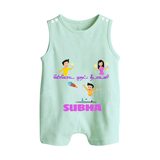 Happy Diwali | Festival Joy and Fun Personalized Romper Suit - MINT GREEN - 0 - 5 Months Old (Chest 18")