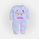 Happy Diwali | Festival Joy and Fun Personalized Sleep Suit - BABY BLUE - New Born (Chest 7.5")