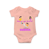 Happy Diwali | Festival Joy and Fun Personalized Romper - PEACH - New Born (Chest 14")