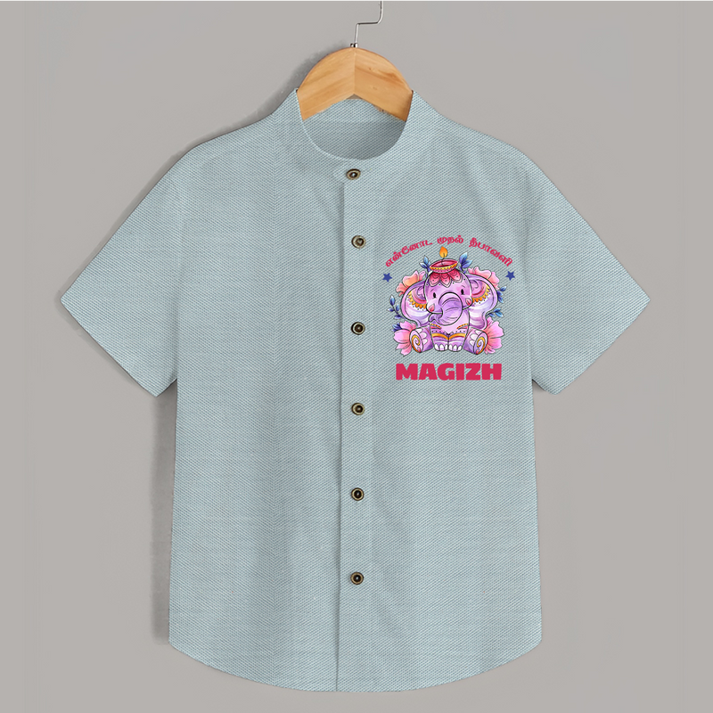 Happy Diwali | Deepawali Purity and Fun Shirt - ARCTIC BLUE - 0 - 6 Months Old (Chest 23")