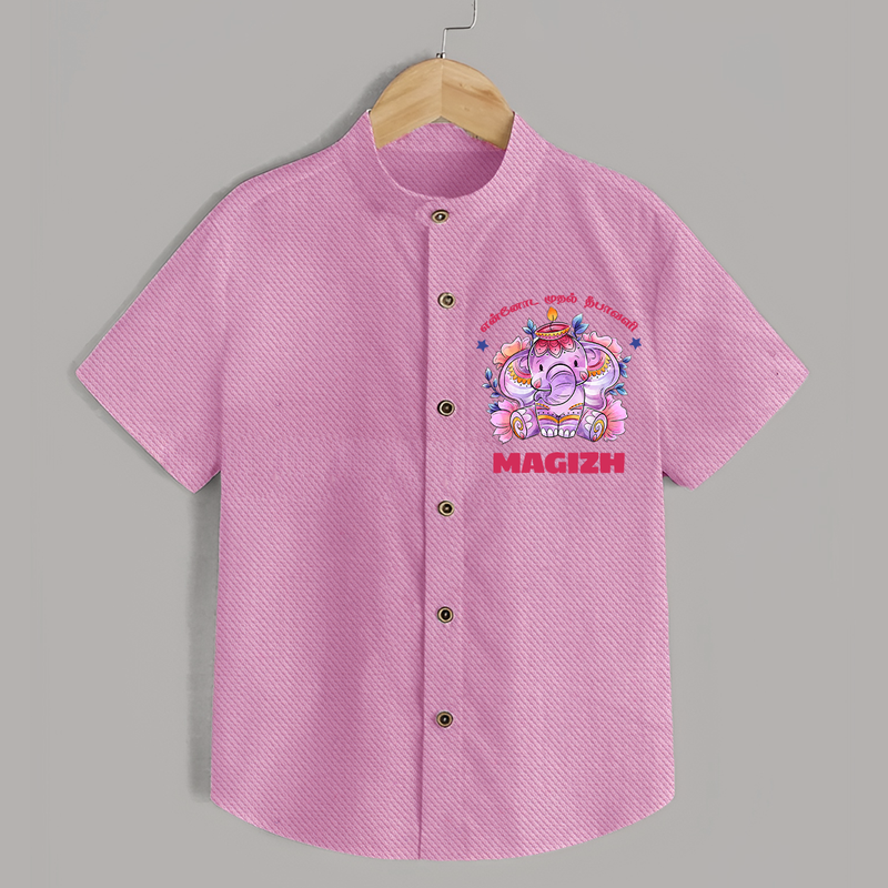 Happy Diwali | Deepawali Purity and Fun Shirt - BABY PINK - 0 - 6 Months Old (Chest 23")