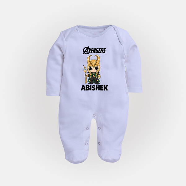 Mini Hero Avengers Assemble Full Body Suit - BABY BLUE - New Born (Chest 7.5")
