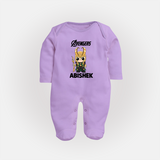  Mini Hero Avengers Assemble Full Body Suit - LILAC - New Born (Chest 7.5")