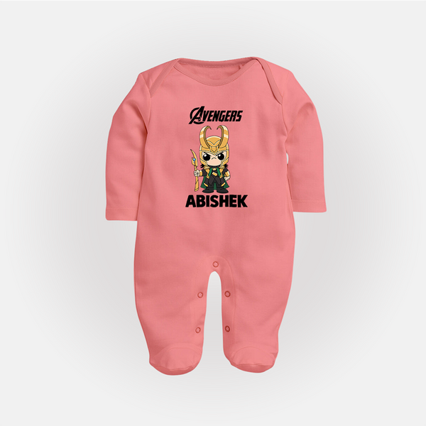  Mini Hero Avengers Assemble Full Body Suit - PEACH - New Born (Chest 7.5")