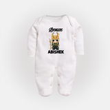  Mini Hero Avengers Assemble Full Body Suit - WHITE - New Born (Chest 7.5")