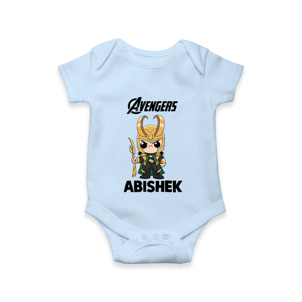  Mini Hero Avengers Assemble Romper - BABY BLUE - New Born (Chest 14")