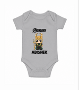  Mini Hero Avengers Assemble Romper - GREY - New Born (Chest 14")