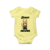  Mini Hero Avengers Assemble Romper - PASTEL YELLOW - New Born (Chest 14")