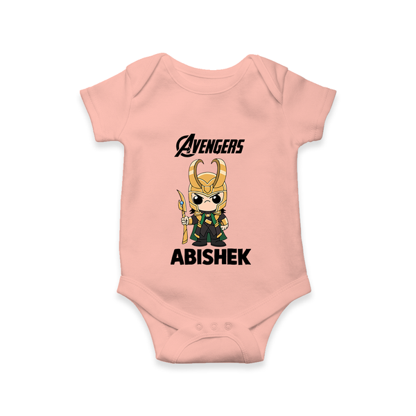  Mini Hero Avengers Assemble Romper - PEACH - New Born (Chest 14")