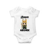  Mini Hero Avengers Assemble Romper - WHITE - New Born (Chest 14")