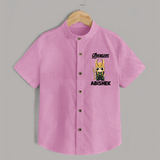  Mini Hero Avengers Assemble Shirt - BABY PINK - 0 - 6 Months Old (Chest 23")