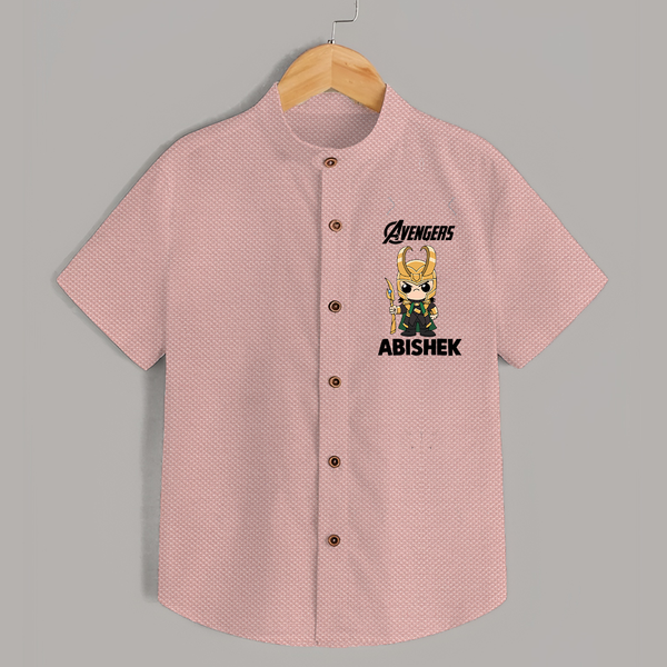  Mini Hero Avengers Assemble Shirt - PEACH - 0 - 6 Months Old (Chest 23")