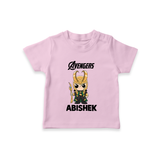  Mini Hero Avengers Assemble TShirt - BABY PINK - 0-5 Months Old (Chest 17")