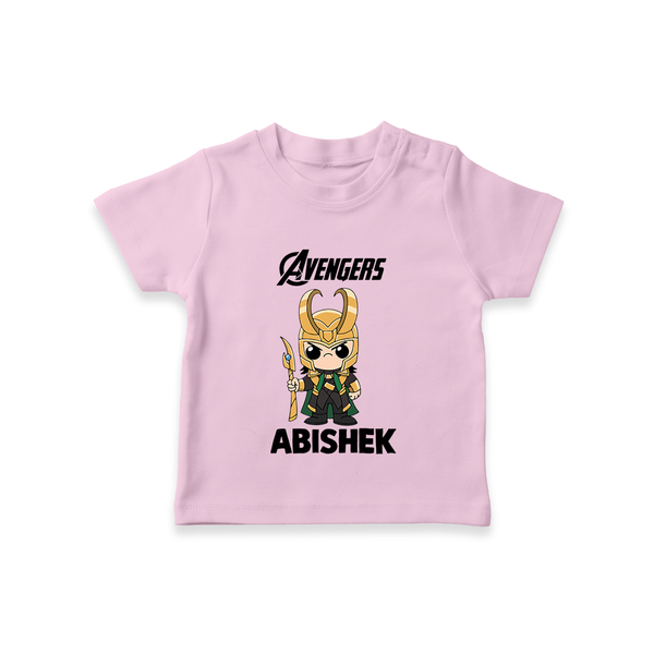  Mini Hero Avengers Assemble TShirt - BABY PINK - 0-5 Months Old (Chest 17")