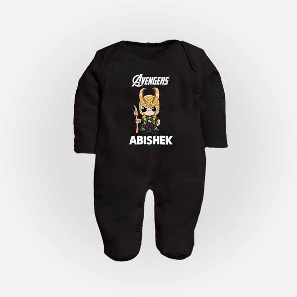  Mini Hero Avengers Assemble Full Body Suit - BLACK - New Born (Chest 7.5")